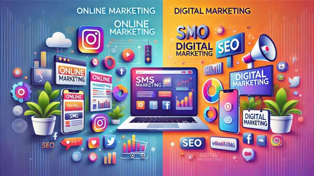 Difference Between Online Marketing and Digital Marketing